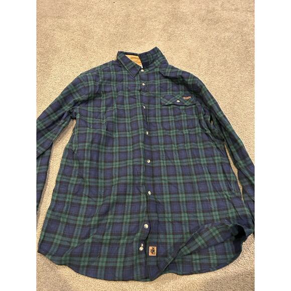 Legendary Whitetails Other - Legendary‎ Whitetails Shirt Men's 2XL Buck Camp Flannel Plaid Green Blue Black